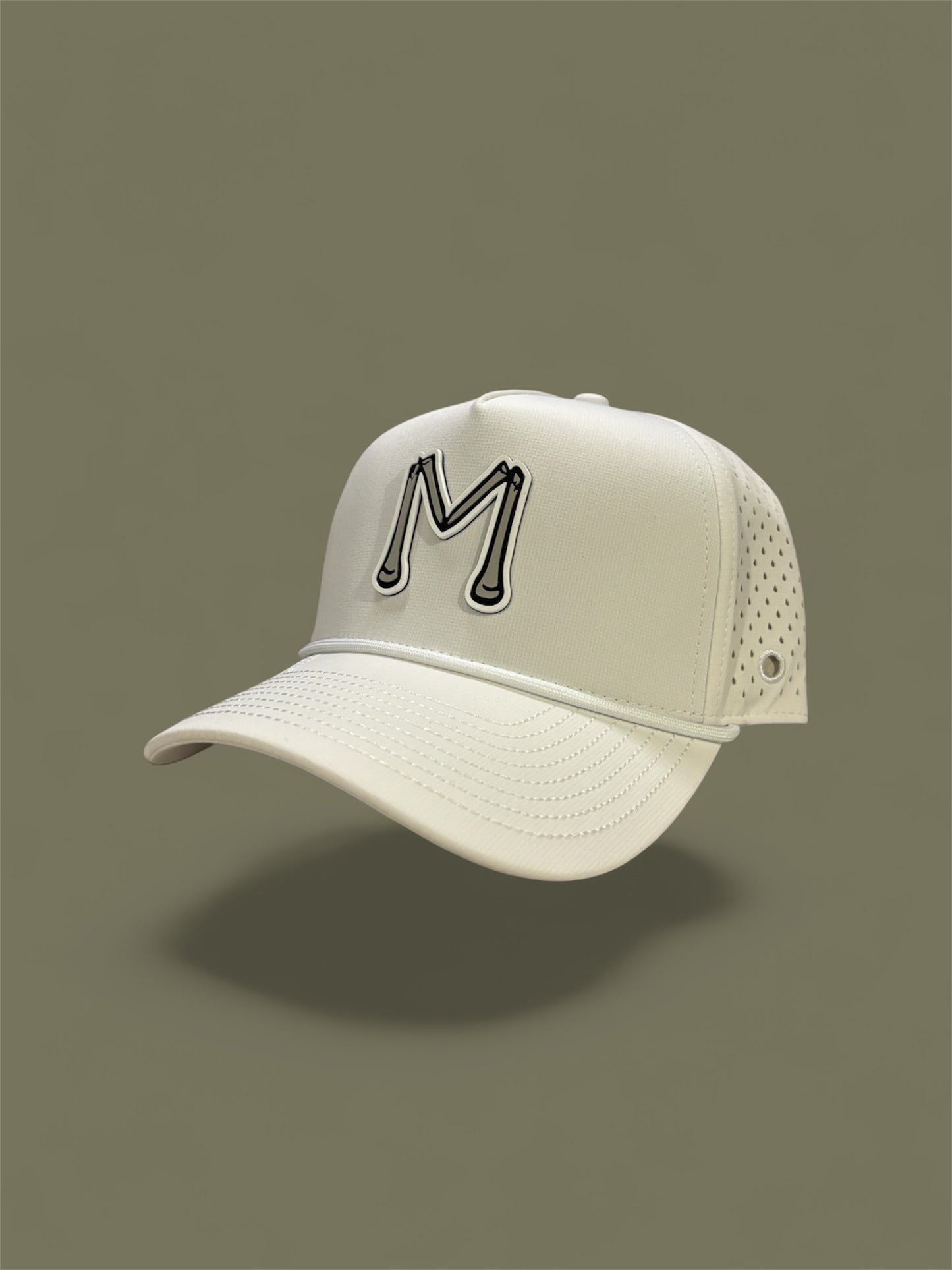 Misfit Golf Waterproof White "M" Logo Hat - Ball Marker Magnet & Tee Holder